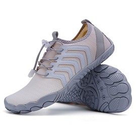 CHENGBAO Secado Rápido Zapatos Acuaticos，Suave Y Transpirable Zapato Acuatico，Ligero Zapatos de Agua，Adecuado Para Montañismo, Rafting, Playa, Buceo(blanquecino, Adulto, Hombre, 25.0 cm, Medición, Sistema tallas calzado JP)