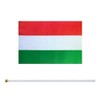 10 Pack Hungary Hungarian Flags on Stick 5x8 Inch,Patriotic Decorations,Classroom
