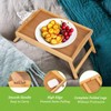 Bed Tray Table Folding Legs with Handles Breakfast Food Tray