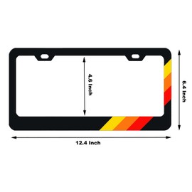 2 Pack Tri-Color Sport License Plate Frame, Aluminum Alloy 3 Color Sports License Plate Cover Holder Compatible for Toyota Tacoma 4Runner Tundra Rav4 Highlander TRD. (Yellow Orange Red)