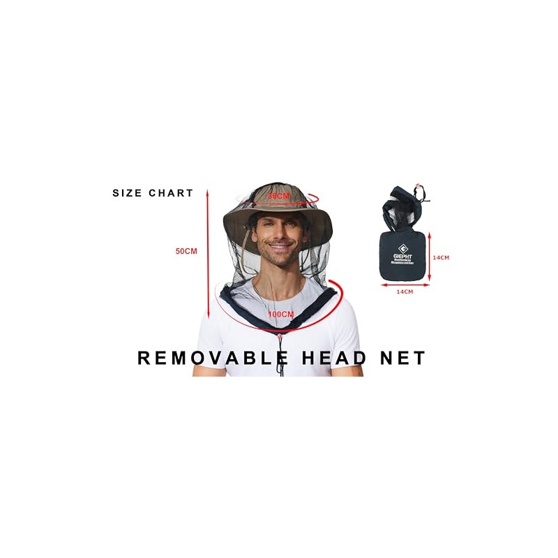2 Pack Mosquito Head Net Mesh for Hiking & Outdoors,Bug