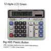 Large Computer Electronic Calculator Counter Solar & Battery Power 12
