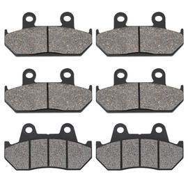 TIANYAN Brake Pads set Front and Rear Replacement for Honda GL1500 Goldwing/SE/L 1990-2000 GL1500 GL 1500 Goldwing 1500 1988-2000 GL1500 A Aspencade/I Interstate 1990-2000 Semi-metallic