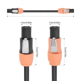 Bescoos IP65 3 Core 14AWG Power Cable Waterproof Connector SAC3FCA-WP to SAC3FCB-WP Ideal for Outdoor LED Screens Stage Lighting Speakers Durable High Performance Electrical Wiring (6Feet)