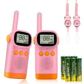 Walkie Talkies for Kids,Birthday Xmas Gifts for 3 4 5 6 7 8 9 10 11 12 Year Old Toddler,Walkie Talkies Long Range Kids,Boys and Girls Toys for Fun 2 Pack,22CH 2 Way VOX Radio 3Km for Outdoor