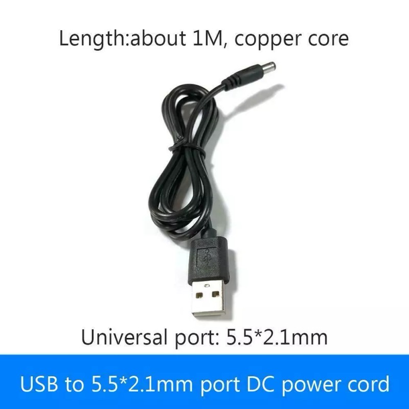 USB To DC 5.5mm x 2.1mm Plug DC Power Supply