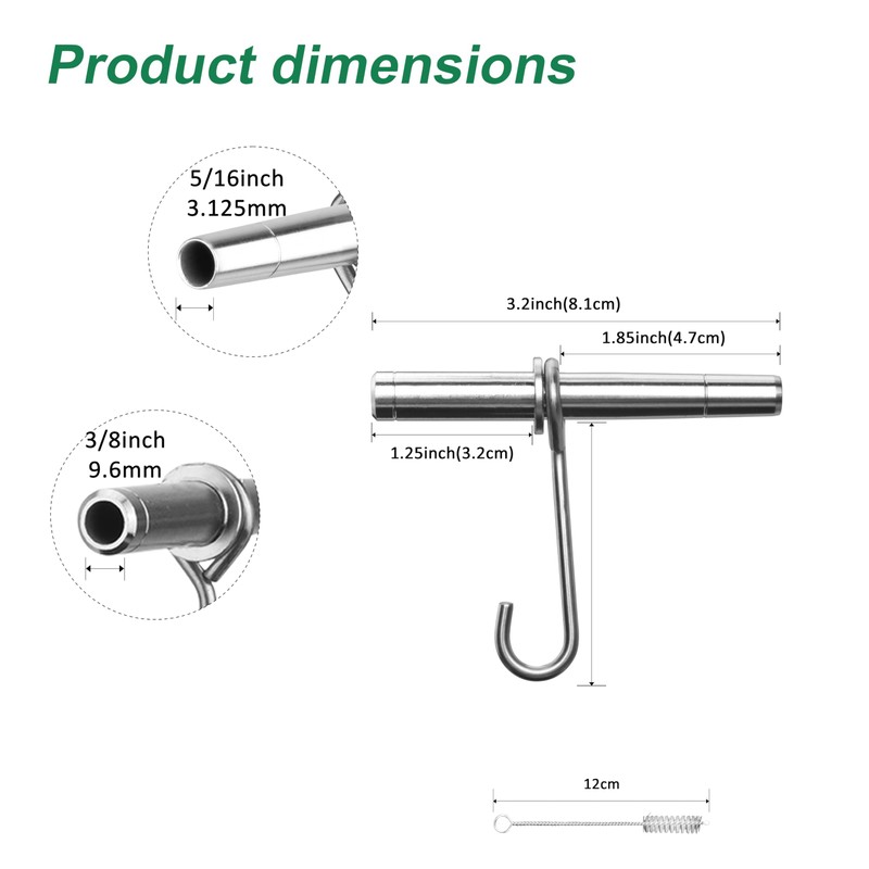 ARGCONNER Stainless Steel Maple Syrup Taps Kit, Spiles for Tapping