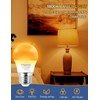 ZEQIDOU Amber Sleep Light Bulbs Dimmable, Blue Light Blocking, A15