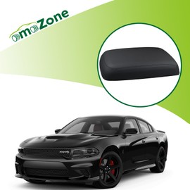 omoZone Floor Center Console Cover Armrest Lid Black Compatible with 2011-2021 Dodge Charger 2015-2021 Chrysle-r 300 Replaces 1VT06DX9AI