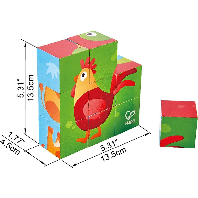 Hape Rompecabezas de Bloques de Animales de Granja | Puzzle