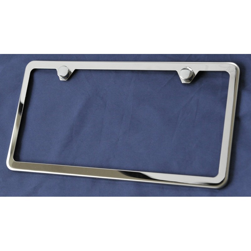 Premium Slim Style Stainless Steel License Plate Frame (2 Holes,