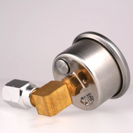 VMS SILVER & BLACK 100PSI FUEL PRESSURE GAUGE WITH ADAPTER LS1 LS2 LS6 LT1 L98