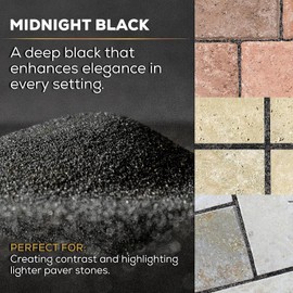 40 Pound Midnight Black DOMINATOR Polymeric Sand with Revolutionary Ceramic Flex Technology for Stabilizing Paver Joints/Gaps, 1/8” up to 4”, Professional Grade Results