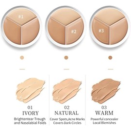 Concealer Full Coverage Palette, Cream Contour Concealer for Dark Circles, Under Eye Concealer Colour Corrector Concealer Palette, Hydrating Brightener Tattoo Cover up Foundation for All Skin Types