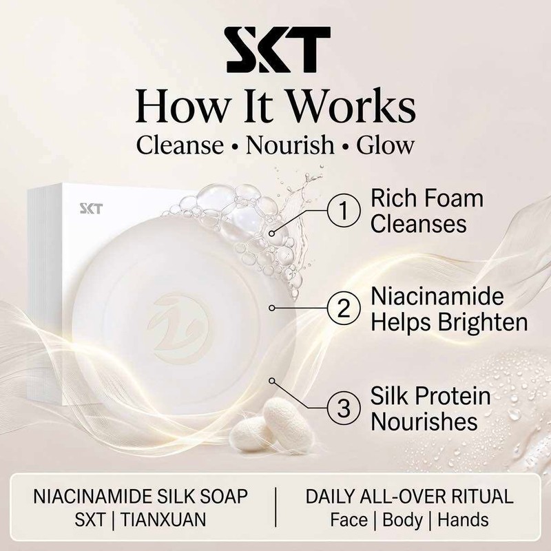 Beauty Soap dengan Niacinamide & Protein Sutera | Pembersih Wajah