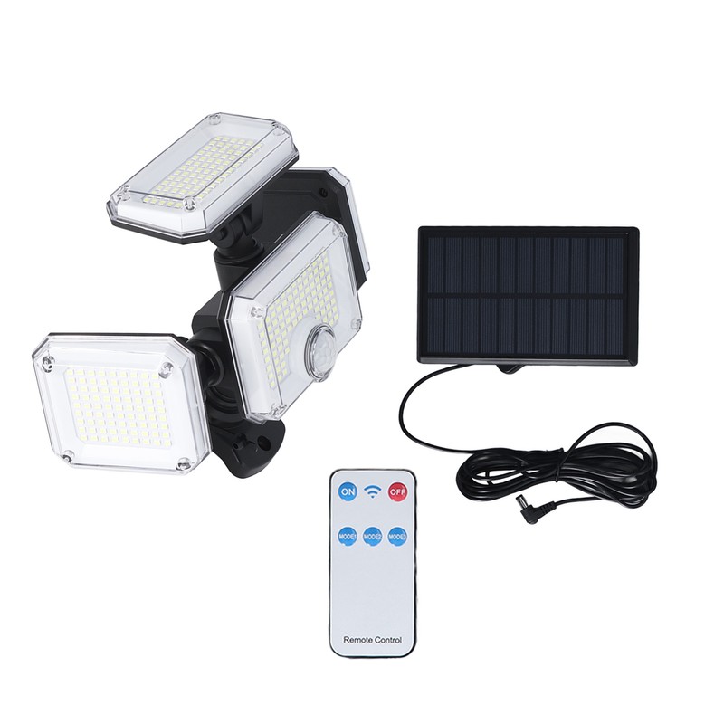 4 Head Solar Sensor Light 7700K 8W IP65 3 Gear