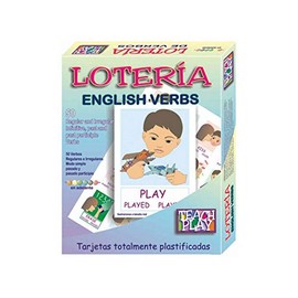 Juego de Lotería Didáctica para Niños y Adolescentes de Verbos en Inglés  Incluye 50 verbos en Forma Simple, Pasado y Pasado Participio  2 a 18...    