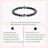 Fankayi Black Tourmaline Obsidian Bracelet,Adjustable Black Tourmaline Crystal Bracelet,Adjustable Black