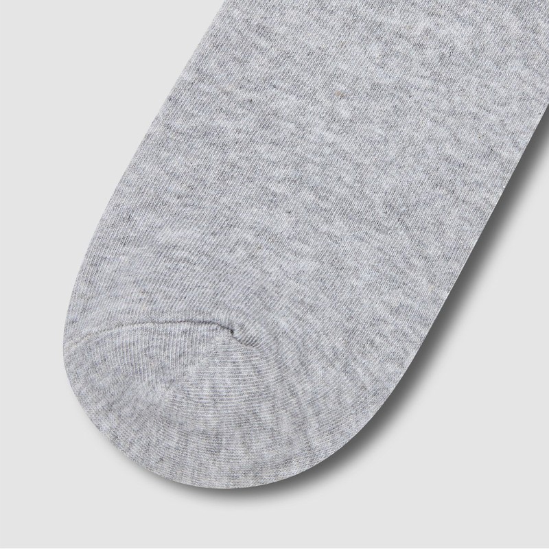 JAJU [JAJU] Men's Mid-Calf Cotton Socks 5-Pack_Melange Grey