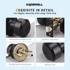 KNOBWELL 3 Pack Black Passage Door Knobs Interior, Classic Modern