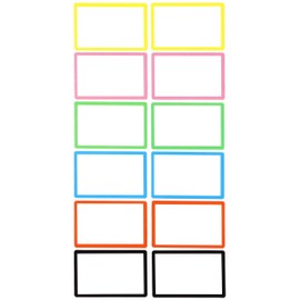 Dry Erase Magnets Set - 12 Pack - 6x4" Whiteboard Magnetic Planning Pads Labels - Small White Board Magnet Strips Name Tags for Home, Office and Classroom