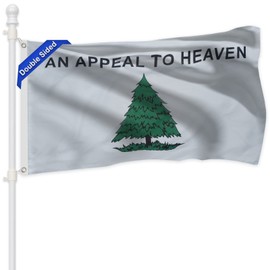 FLAGWIN an Appeal To Heaven Flag Double Sided 3x5 FT Pine Tree Flag with Brass Grommets and Strips, Liberty Tree American Flags for Outdoor Banner Decoration