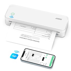 JADENS Thermal Printer, Support 8.5''×11'' Thermal Paper, 300DPI Portable Printer Wireless for Travel, Inkless Printer, impresora portátil, Compatible with iOS, Android & Laptop