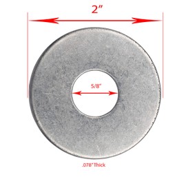 Bolt Dropper Stainless Steel Fender Washer - 1/4 x 1-1/4 Inch Flat Washers for Screws - Corrosion Resistant Metal Washers for Wood and Wet Environments - Reliable Plain Washers for Bolts - Pack of 100