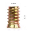 40Pcs 3/8"-16 x 25mm Threaded Inserts for Wood Furniture Screw