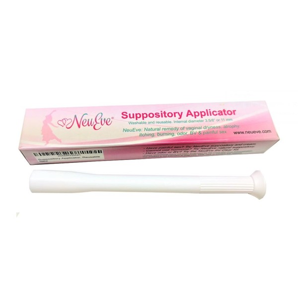 NeuEve® Vaginal Suppository Applicator, Reusable (1/Pack) – 3.5/8” Internal Diameter – Fits Most Brands, Pills, Tablets, Capsules, and Vitamin E Suppositories – Not for Cream – Easy Clean