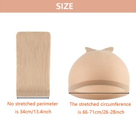 10 Pcs Beige Bald Wig Dome Stocking Caps Nylon Stretchy Stretchable Cap for Women Making Wigs