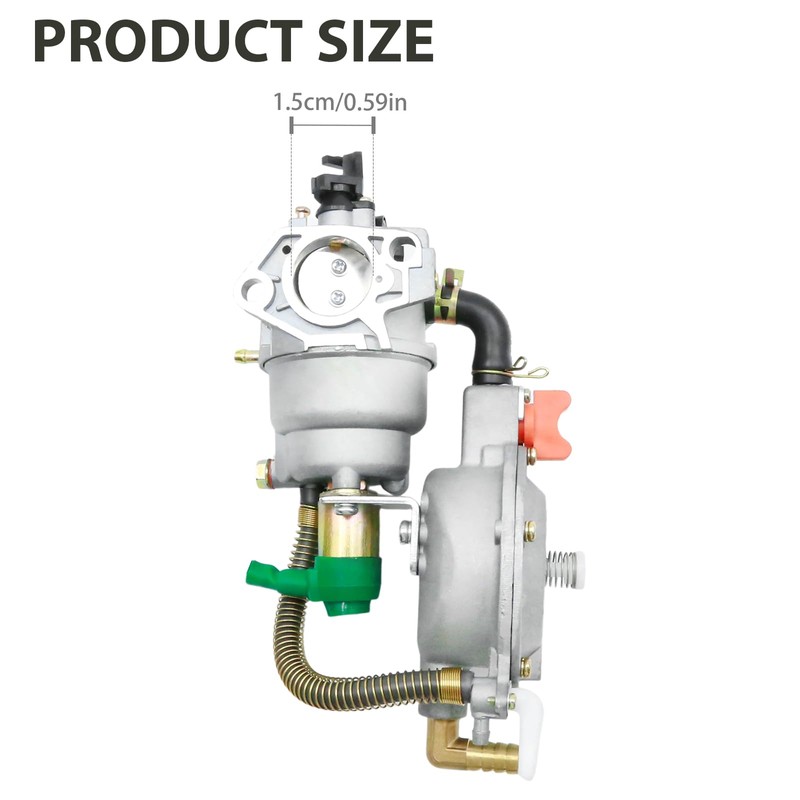 Anxingo Carburetor Kit, Dual Fuel LPG Carburetor, Replacement for Duromax