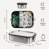 SILBERTHAL Brotdose Edelstahl mit Fächern – 1200ml Lunchbox Erwachsene –