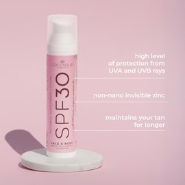 COCOSOLIS Locin natural de proteccin solar SPF 30  Proteccin eficaz contra los rayos UVA y UVB  Piel nutrida e hidratada  Para cara y cuerpo  Crema...