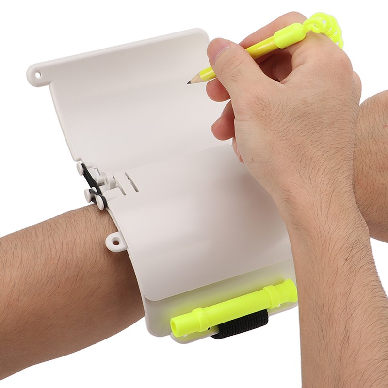 3 Panels Wrist Writing Dive Slate with Pencil Scuba Diving
