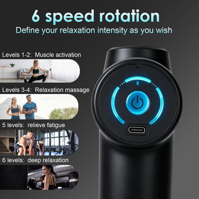 lulir Massage Gun Deep Tissue Percussion Massager for Muscle Pain