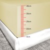 wyewye Double Fitted Sheet, Cream, 135x190 cm with 40 cm