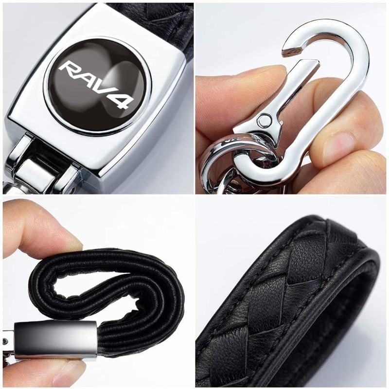 [InnoWave] Key Holder Compatible RAV4 Love Four Genuine Leather Car