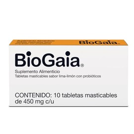 Biogaia Tabletas Masticables, 450 mg, 10 Piezas