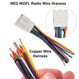 RED WOLF Car Radio Wiring Harness Connector for Ford 1999-2006 F150/F250 Ranger Explorer Escape, 1998-2005 Lincoln Mercury Stereo Wire Cable Plug Install Aftermarket CD Player Receiver