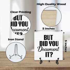 Funny Office Decor, Office Desk Accessories, But Did You Document It Wood Plaque Decor Sign, Office Decorations For Work, Coworker Gifts For Women Man, Home Office Decorations For Desk Table Shelf -07