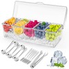 Bgtecho Condiment Tray, Large Ice Chilled Condiment Server Caddy with