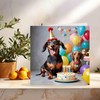 Dachshund Birthday Card - Sausage Dogs Bday Card 145mm x