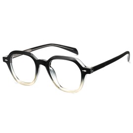 Cyxus Blue Light Filter Glasses Without Prescription Men Women Fashion Computer Protective Glasses Screen Glasses Gaming Glasses 8555, Black & Beige