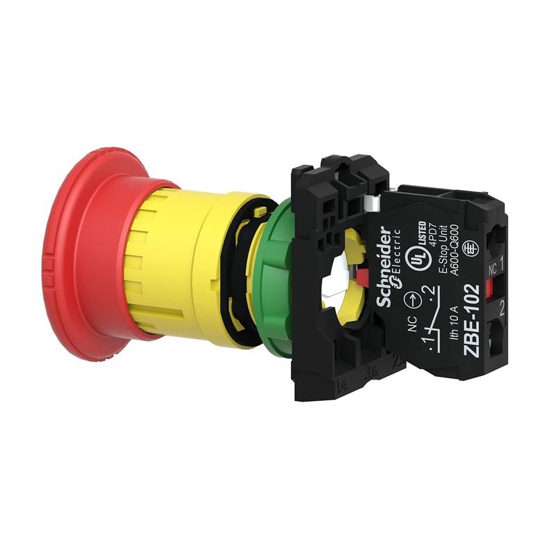 Emergency Stop Push Button, Plastic, Red