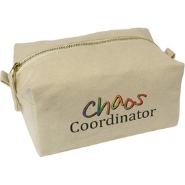 'Chaos Coordinator' Canvas Wash Bag/Makeup Case (CS00041522)