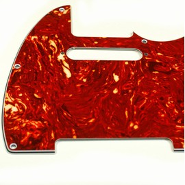 (D19)Custom 4 Ply Guitar Pickguard for Tele Standard -Tortoise Red