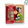 Melissa & Doug Farm Wooden Cube Puzzle with Storage Tray