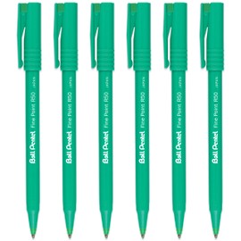 Pentel R50 Fine Point Liquid Ink Rollerball Pens - 0.8mm Tip 0.4mm Line Width - 77% Recycled - Pack of 6 - Green