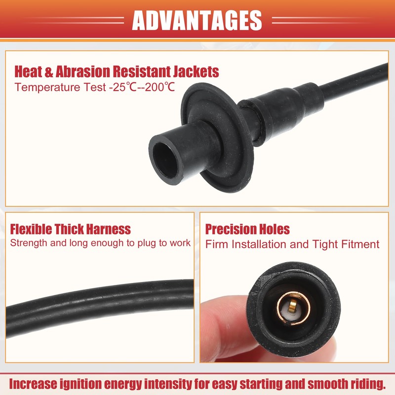X AUTOHAUX Car Spark Plug Coil Wires Ignition Coil Harness